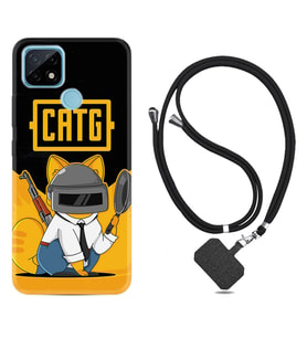 Realme C11 C21 C21Y C25Y C11 2021 Kılıf Boyun Askılı Silikon Cat G 1677