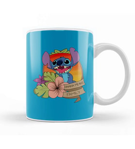 Disney Ohana Means Family Stitch Kupa Bardak Porselen