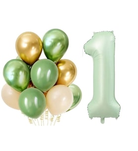 Retro Su Yeşili 1 Yaş Latex Balon Set