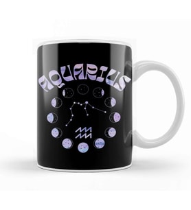 Zodiac Sign Aquarius Kupa Bardak Porselen