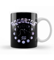 Zodiac Sign Aquarius Kupa Bardak Porselen