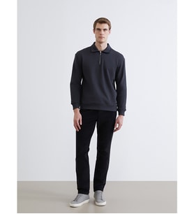 LCWAIKIKI Classic Siyah Standart Kalıp Kadife Erkek Chino Pantolon