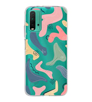 Xiaomi Poco M3 Uyumlu Kapak Abstract Tasarımlı Şeffaf Silikon Kılıf
