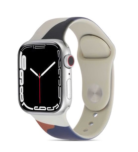 Apple Watch 10/11 42mm-38/40/41mm Kordon Karışık Renkli Silikon Kordon 2/3/4/5/6