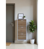 Eliusta Soren 3 Düşer Kapaklı 52 cm Meşe Ayakkabılık 52x114x26 cm Asma 6 Bölmeli Ayakkabılık
