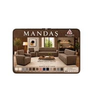 Mandaş Bohem Streç Maxi Takım Geniş Kullanım Alanlı Kakoa 3+3+1+1