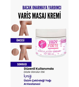 Var.is Bölgesi Için Bacak Onarmaya Yardımcı Ve Besleyici Varyforte Masaj Kremi 100 ml