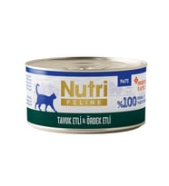 Nutri Feline Tavuk ve Ördek Etli Tahılsız Prebiyotik İlaveli Ezme Yetişkin Kedi Konservesi 70gr