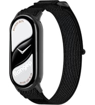 Lexroo Xiaomi ile Uyumlu Mi Band 10/9/8 için Hook Loop Kumaş Kordon Terletmeyen Nefes Alan Hafif