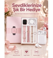 3 Kordonlu Dokunmatik Ekran Akıllı Saat ve 2.Nesil Kablosuz Bluetooth Kulaklık ANC/ENC