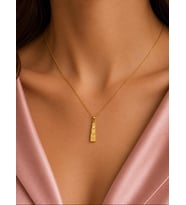 Kişiye Özel Ruj Figürlü Kolye 925K Gümüş (Gold)