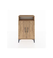 Arges Komodin 3 Raflı 2 Kapaklı 60x30x96 Çam-Çam