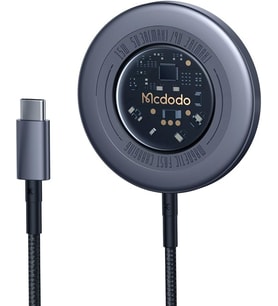 15W Magsafe İle Uyumlu Hızlı Şarj Cihazı - Koyu Gri