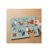 Sevimli Orman Hayvanları Tasarımlı 24 Parça Ahşap Çocuk Puzzle MPK1052