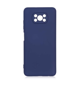 Xiaomi Poco X3 Kılıf Orj Lansman Serisi Pürüzsüz Esnek Kadife İç Kısım (Lacivert)