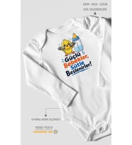Güçlü bebekler sütle beslenir Uzun Kollu Çıtçıtlı Bebek Body