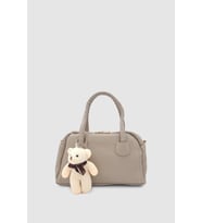 Suera Ayıcık Charmlı Günlük Mini Tote Çapraz Askılı El ve Kol Çantası Vizon