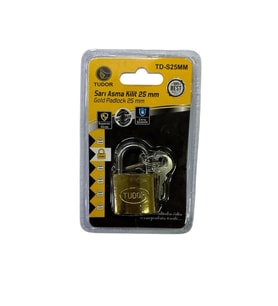 Mey İthalat® Tudor 25 mm Kısa Sarı Asma Kilit