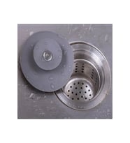 Çok Amaçlı Lavabo Gider Tıkacı  Silikon Süzgeç ve Tıpa  Mutfak, Banyo, Küvet Uyumlu