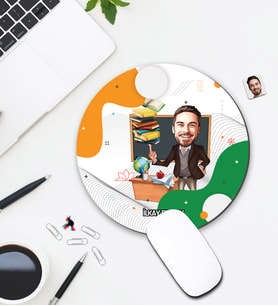 Kişiye Özel Karikatür Öğretmen Tasarımlı Mouse Pad 063