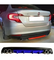 Fiat Egea Sedan Mavi Difüzör Çiftli Yuvarlak Egzoz Görünümlü D Tip Difizör