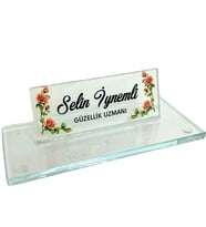 Kişiye Özel Kristal Masa İsimliği Uv Baskılı CW-1