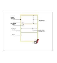 Kirtasiyejet Etiket Termal Etiket 30 x 60 mm  50,000 Adet Termal Barkod Etiketi 1.000 Sarımlı 50 Rulo