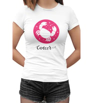 Cancer Beyaz Kadın Tshirt