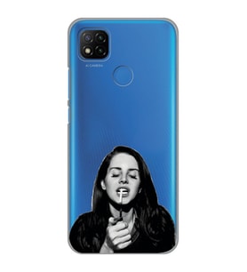 Redmi 9C / Redmi 10A Uyumlu Lana Del Rey Desenli Şeffaf Telefon Kılıfı