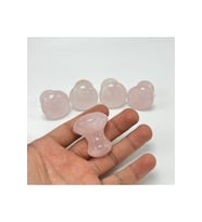Sertifikalı Pembe Kuvars 1. Sınıf Kalite Mantar Gua Sha Doğal Taş Yüz Masaj Aleti