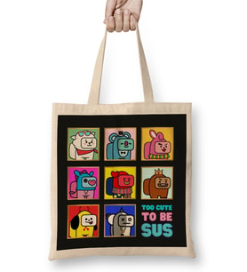 Among Us Bt21 Full Team Bts Bez Çanta Uzun Saplı