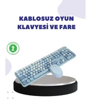 Kablosuz Klavye Mouse Seti – 104 Tuşlu, Sessiz Yazım