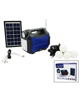 3IN1 - SOLAR 2İN1 SABİT EL FENERİ - RADYO - MP3 BLUETOOTH - USB/ TF PORT - 4 PARÇA AMPUL KABLOLU - POWERBANK
