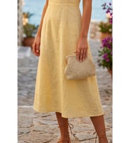 Vintage Model Hasır Örme Mini Omuz, Portföy Clutch Çanta