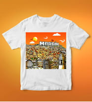 Mardin Tasarımlı Tişört (Beyaz)
