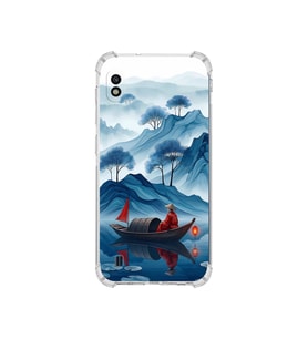 PrintiFy Samsung Galaxy A10 ile Uyumlu Simya Serisi Sonsuz Akış Tasarımlı Uv Baskılı Köşe Korumalı Antişok Kılıf