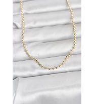 CM 14K Gold Renk Top Zincirli Model 60 cm Kadın Kolye - TJ-BKO10958