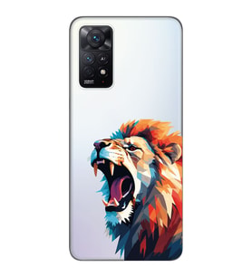 Xiaomi Redmi Note 11 PRO Uyumlu Aslan Tasarımlı Şeffaf Telefon Kılıfı