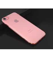 iPhone 8 Kılıf Dört Köşeli Lazer Silikon Kılıf (Kırmızı)