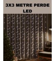 3x3 Led Şelale Perde Işık Kutlama Ve Dekor Aydınlatması