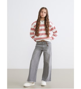 LCW Kids Karışık Wideleg Kız Çocuk Jean Pantolon