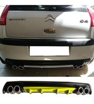 Citroen C4 Sarı Difüzör Çiftli Yuvarlak Egzoz Görünümlü D Tip Difizör