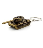 Savaş Tankı Zırhlı Araç Figür Ağır Antik Sarı Renkli Metal Anahtarlık KC143
