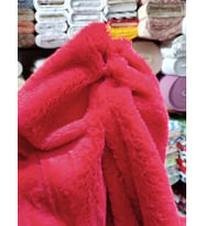 DÜZ TOSCANA PELUŞ KUMAŞ (Kırmızı)