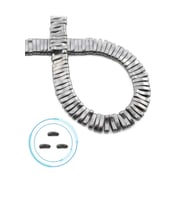 Hematit Doğal Taş Parlak Gümüş Çift Delikli 10x2mm Dizi