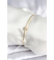 Kutup Yıldızı Figür Pirinç Gold Renk Kadın Bileklik 5886 - EEEEEE3436-2302