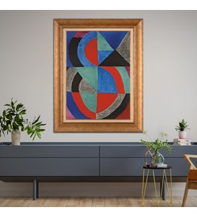 Altın Varaklı Paspartulu Çerçeveli  Tablo n5s1084