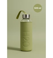 H2O Deri Kılıflı Cam Matara 500 ml
