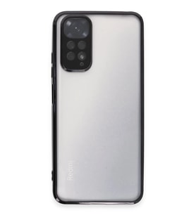 Newface Xiaomi Redmi Note 11 Kılıf Razer Lensli Silikon - Siyah