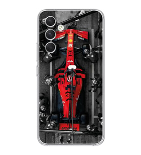 Samsung Galaxy S23 FE Uyumlu Formula 1 Tasarımlı Şeffaf Telefon Kılıfı